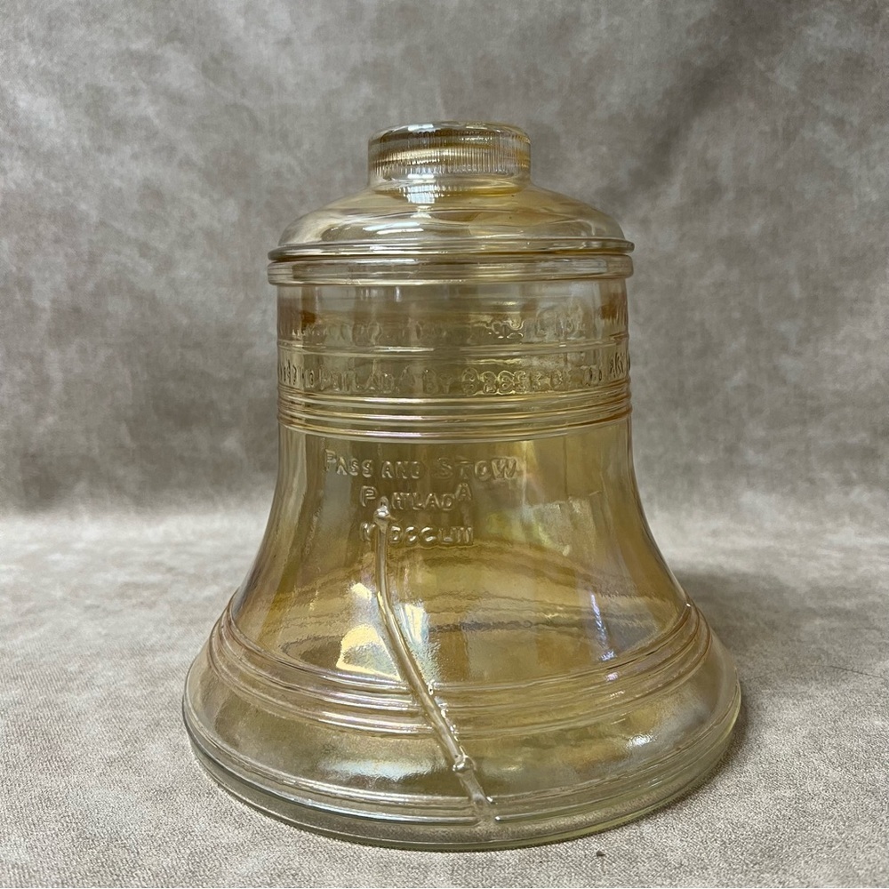 VTG.1976 BICENTENNIAL BARTLETT-COLLINS GLASS LIBERTY BELL COOKIE JAR